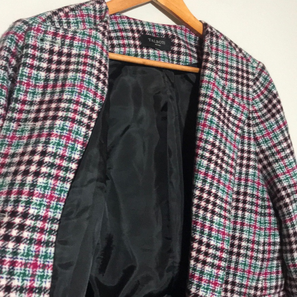 Wool Houndstooth Checked Jacket - image 3